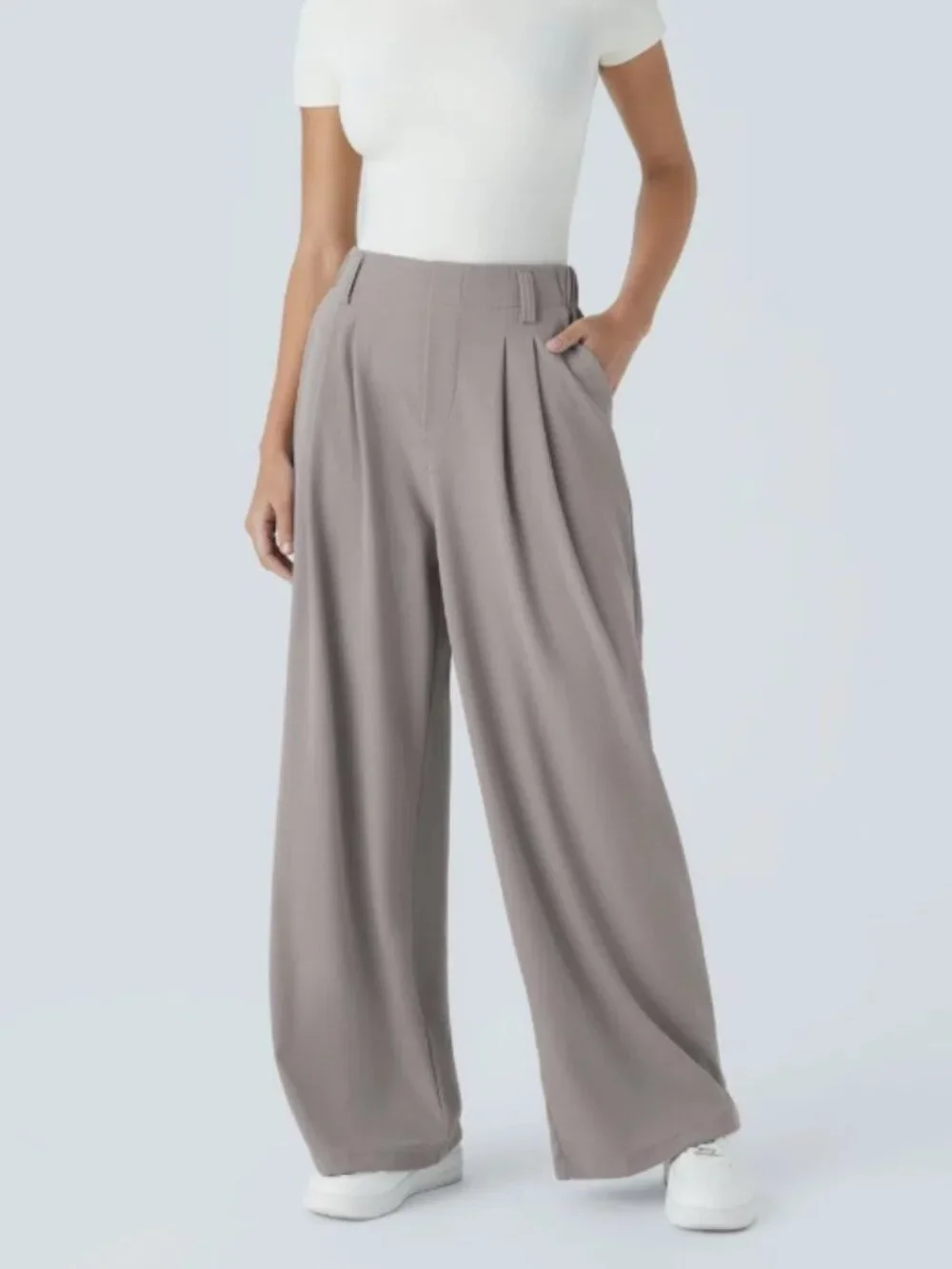 Halara High-Waisted Wide Leg Waffle Pants - Picture 1 of 7